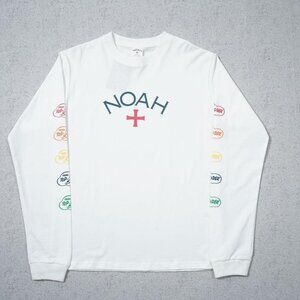White Long Sleeve Noah Logo With Colorful Arm Graphics